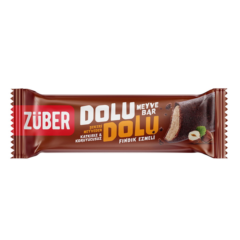 ZÜBER DOLU DOLU MEYVE BAR 30 GR- FINDIK EZMELİ